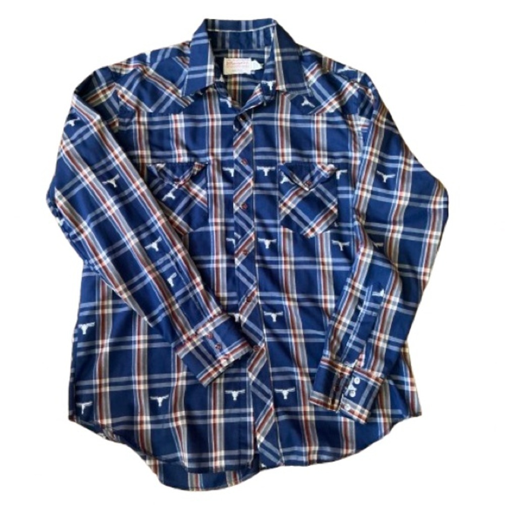 Vintage Wrangler Bull Heads Western shirt